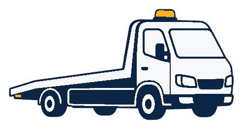 Illustration of our flatbed recovery truck